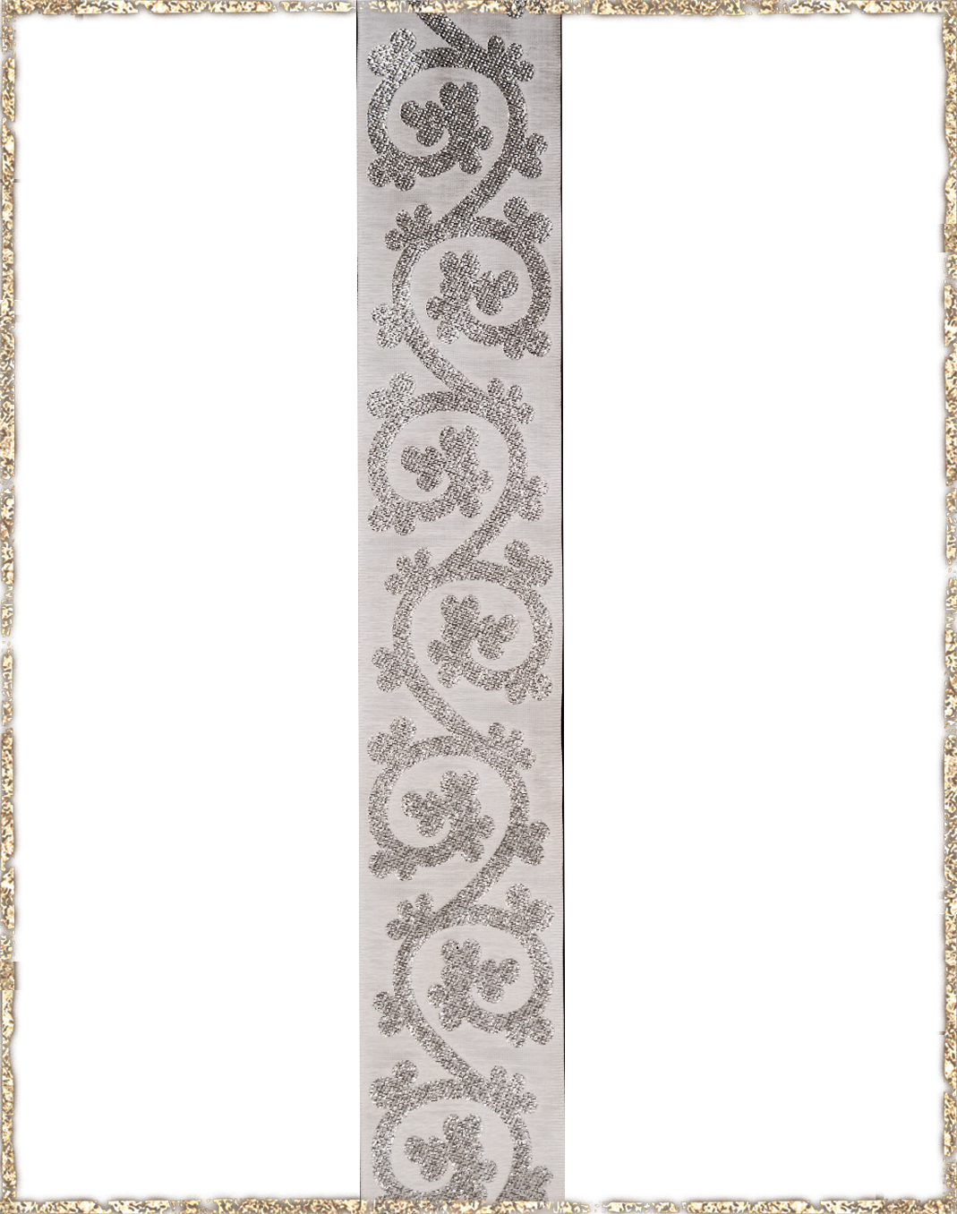 Borte Kleeranke 50 weiß silber 420493